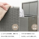 ランドリーバスケット 洗濯かご 収納ボックス かご フタ付き バスケット 大容量 大型 ワゴン おしゃれ 洗濯カゴ ラタン調 キャスター付き 防水 組立式 シンプル デザイン 約幅50×奥行38×高さ67cm キャスター付収納ボックス ランドリーボックス