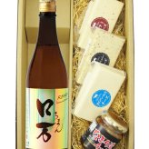 ★ 送料無料 ★ ロ万 （ ろまん ） 純米吟醸  720ml ＋ チーズおつまみ 4種セット【 9438 】【 日本酒・おつまみセット 】【 要冷蔵 】【 ハロウィン 贈り物 ギフト プレゼント 誕生日 結婚のお祝い 】