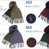POLO RALPH LAUREN ポロ ラルフローレン リバーシブル マフラー 【26AW】 PC0455  レディース メンズ ブランド　マフラー/ストール/ブランドマフラー/ウール/ワンポイント/クリスマス/お誕生日/プレゼント/ギフト　送料無料【ラッピング無料】