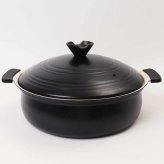 カクセー 鍋 IH対応 軽量卓上鍋 24cm 通販 卓上鍋 両手鍋 浅型鍋 IH対応鍋 軽楽御膳 セラミックコーティング 軽量 軽い 土鍋風 24センチ 蓋付き おしゃれ かわいい 洗いやすい 一人暮らし おうちごはん 鍋パーティー お鍋 調理器具