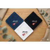 卒団記念品 ギター エレキギター ミニタオル 刺繍名入れ 部活 卒業 今治タオル ハンドタオル タオルハンカチ 25cm オリジナル オーダーメイド メンズ レディース お名前/イニシャル アルファベット ローマ字 退職記念品 退職祝い 軽音楽部 【mt-19】