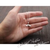 ハワイアンジュエリー ネックレス ホエールテール ネックレス 刻印 無料 誕生石入れ可 プルメリア 花飾り シンプル シルバー925 ギフトラッピング可能 チェーン 長さ選べる プレゼント ハロウィン 【品番：CG-SP31401】