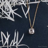 非加熱 ピーチサファイア 1.16ct ネックレス ペンダント K18 ゴールド 18金 サファイアネックレス ピーチ ホワイト サファイア レディース 一粒 シンプル 可愛い プレゼント 誕生石 Drops