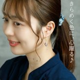 ピアス レディース ぶら下がり 揺れる 金属アレルギー対応 サージカルステンレス ひし形 アクリル ストーン 誕生石 天然石 カラフル おしゃれ 女子