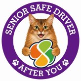 カーサイン 高齢者マーク SENIOR SAFE DRIVER ソマリ ステッカー シール 直径13cm 肉球 日本製 車