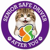 カーサイン 高齢者マーク SENIOR SAFE DRIVER ハイランドフォールド マグネット 強力 直径13cm 肉球 日本製 車 ステッカー