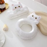 ヘアバンド 猫付き 洗顔  ターバン 吸水 ふわふわ かわいい  ヘアーバンド タオル地 風呂 汗止め タオル お風呂上り バスグッズ 化粧 おしゃれ 髪用 吸水ヘアバンド ヘアドライ 速乾 大人 プレゼント ギフト マスコット ぬいぐるみ