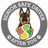 カーサイン 高齢者マーク SENIOR SAFE DRIVER シェパード マグネット 強力 直径13cm 肉球 日本製 車 ステッカー