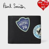 【無料ラッピング】 ポールスミス Paul Smith 財布 折財布 Hotel Stickers 2つ折り財布 ブラック ブランド 正規品 新品 ギフト プレゼント 人気 おすすめ 誕生日 記念日 クリスマス 送料無料 psm522779