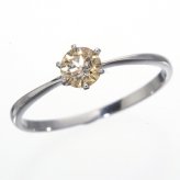 K18WG ダイヤモンド リング 0.25ct 指輪 19号 レディース ライトブラウン ダイヤ ホワイトゴールド 18金 ジュエリー アクセサリー プレゼント ギフト