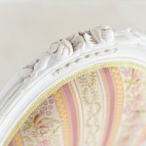 アンティークロココ調イタリアン・ストライプダイニングチェアーWH ロココ調 ホワイト アンティーク ヨーロピアン 猫脚 輸入家具 椅子 おしゃれ ダイニングチェア 木製 新生活