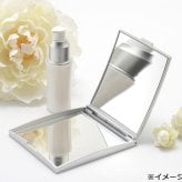 拡大鏡 コンパクトミラー 手鏡 5倍 両面 メイクアップミラー メイク鏡 持ち運び 折りたたみ 日本製 シルバー おしゃれ シンプル 携帯用 手持ち 鏡 プロ仕様