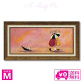 ユーパワー アートフレーム サムトフト スニーキー ワン Mサイズ st-10033 絵 絵画 犬 傘 アヒル 恋人 夫婦