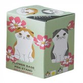 フラワースタンド ペンスタンド 仔猫 スコティッシュフォールド 磁器製 置物 インテリア 小物入れ 卓上収納 デスク周り 癒し グッズ 動物 雑貨 おしゃれ かわいい ギフト プレゼント セトクラフト