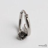 ステンレス 釘ピアス フープピアス ユニークピアス 道具 シルバー 燻し 個性的 シンプル 二重 プチプラ 片耳1点 つけっぱなしok メンズ 男性 金属アレルギー対応 イヤリング