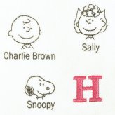 スヌーピー イニシャルミニタオル (H) アイボリー ハンカチ SNOOPY
