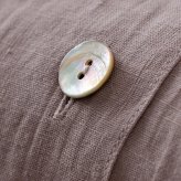 メンズ リネン100％（麻100％） パジャマ フレンチリネン 日本製 長袖 前開き 無地 春 夏 秋 ルームウェア 上下セット 入院 ギフト 【19130511】