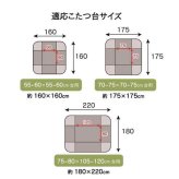 こたつ布団 おしゃれ 省スペース 長方形 ノルディック柄 電気代節約 ふわふわ なめらか 約 180×220cm