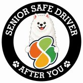 カーサイン 高齢者マーク SENIOR SAFE DRIVER サモエド ステッカー シール 直径13cm 肉球 日本製 車