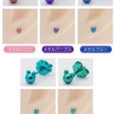 チタン ピアス つけっぱなし セカンドピアス 純チタン クマ 金属アレルギー 日本製 ポスト 軸太0.75mm 長さ10mm 全8色 全品1個ずつバラ売り 医療用 おすすめ かわいい シンプル 小さめ ミニ 極小 人気 メンズ レディース プレゼント