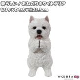 置物 woobia ウービア 犬 ウエストハイランド おねだりホワイトテリア 白 高さ21.5cm ウェスティ 白い犬 リアル 本物そっくり イギリス生まれ 職人手彩色 縁起物 戌年 玄関 インテリア 新築祝い 引っ越し祝い 開店祝い 出産祝い 誕生日 お祝い ギフト プレゼント 犬好き