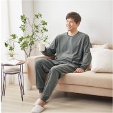 リカバリーウェア メンズ 上下セット 通販 リカバリーケア パジャマ 長袖 ベロアルームウェア リカバリーウエア ルームウェア 室内着 紳士服 ルームウエア 冬用 秋用 秋冬用 おしゃれ 男性 シンプル 無地 ズボン トップス