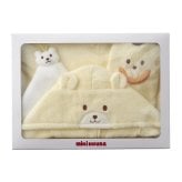 ミキハウス 無撚糸バスポンチョセット イエロー