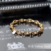 チェーンリング 18金 リング 指輪 k18リング 18金ゴールドリング 18金イエローゴールド シンプルリング 中空 スカル100 チェーン デザインリング K18YG ファッションリング 地金 リング15号サイズ～22号サイズまで
