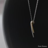 le lien lutin ゴールド シルバー ネックレス シンプル 可愛い 棒 バー プチ つけっぱなし お洒落 レディース 18金 K18 地金 ダブル ペンダント ジュエリー アクセサリー プレゼント ギフト 記念日