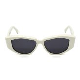 マックスマーラ Max Mara サングラス グローバルフィット UVカット アイウェア キャットアイ フォックス MM0161/S 21A 52 メンズ レディース ユニセックス オフホワイト+ダークグレー 海外正規品