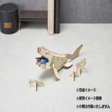 ペンスタンド モササウルス 恐竜 ペン立て 収納 雑貨 おしゃれ デスク周り 文房具整理 木製 フィギュア 組立式 海棲爬虫類 ギフト プレゼント インテリア オブジェ セトクラフト