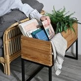 プランターボックス プランター 幅70cm 植木鉢棚 シェルフ ケース 本棚 リビング パーテーション チーク無垢 木製 シンプル ソープ仕上げ ブ スチール 鉄脚 北欧 ナチュラル