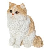 猫 置物 リアルでかわいい おしゃれ 大きい ペルシャ猫クリーム 大 ネコ 高さ31cm woobia ウービア ガーデン インテリア オブジェ 可愛い プレゼント 北欧 玄関 雑貨 動物 モダン 面白い 庭 ギフト 屋外 家 玄関先 ガーデンオーナメント