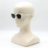 マックスマーラ Max Mara サングラス グローバルフィット UVカット アイウェア キャットアイ フォックス MM0161/S 21A 52 メンズ レディース ユニセックス オフホワイト+ダークグレー 海外正規品