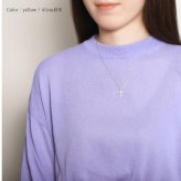 ゴールド ネックレス K18 18金 ネックレス ダイヤモンド ゴールド ネックレス チェーン クロス Lサイズ 十字架 選べる3色 イエロー ピンク ホワイト シンプル 華奢 上品 ご褒美 彼女 妻 女性 レディース 誕生日 プレゼント ハロウィン 【品番：CG-TI-294】