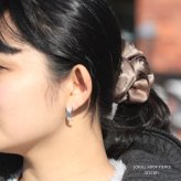 ハワイアンジュエリー フープピアス スクロール アーチピアス シルバー925 キャッチ メール便 20G ゲージ 彼女 妻 女性 レディース 誕生日 プレゼント ハロウィン 【品番：SE37201】