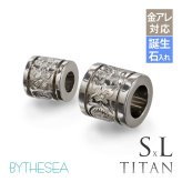 ハワイアンジュエリー ペア ペンダントトップ 金属アレルギー 対応 純チタン 刻印 無料 誕生石 チューブ Sサイズ Lサイズ チェーン別売りステンレスより軽く肌に優しい カップル プレゼント ハロウィン 【品番：TIP401SLP】