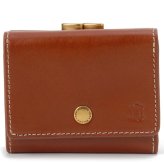 ベリーズヨーク　BELLIES YORK　三つ折り財布　ガマ口ポケット　BYTM1943BR　ブラウン　茶色　ベジタブルタンニン　イタリアンレザー　牛革　”エイジングを楽しむ革小物”