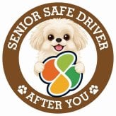 カーサイン 高齢者マーク SENIOR SAFE DRIVER ペキプー ステッカー シール 直径13cm 肉球 日本製 車