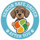 カーサイン 高齢者マーク SENIOR SAFE DRIVER ワイヤーヘアードダックスフンド ステッカー シール 直径13cm 肉球 日本製 車