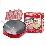 【マリオンクレープ監修】 かんたんおうちでクレープ屋さん  クレープメーカー 家庭用 クレープ焼き器 クレープ機 クレープパン ホットプレート 木製トンボ スパチュラ 巻紙 レシピ付き 手作り お菓子作り スイーツ 親子クッキング ホームパーティー 誕生日 クリスマス プレゼント ギフト