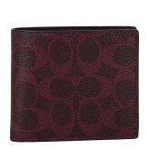 メンズ ギフトセット コーチ 二つ折り財布 コンパクト メンズ ブランド COACH CY406 YED ボルドー 選べるモデル ウォレット 高級 おしゃれ プレゼント 実用的