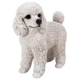 置物 woobia ウービア 犬 プードル 左向きに立つトイプードル シロ 高さ17cm 小 白い犬 リアル 本物そっくり イギリス生まれ 職人手彩色 縁起物 戌年 玄関 インテリア 新築祝い 引っ越し祝い 開店祝い 出産祝い 誕生日 お祝い ギフト プレゼント 犬好き トイプードル好き