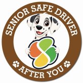 カーサイン 高齢者マーク SENIOR SAFE DRIVER ダルメシアン マグネット 強力 直径13cm 肉球 日本製 車 ステッカー