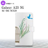 Galaxy A23 GalaxyA23 手帳型スマホケース カバー 青い鳥 緑 2022年 10月発売 nk-004s-a23-dr1296