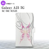 Galaxy A23 GalaxyA23 手帳型スマホケース カバー ピンスト 白 ピンク 2022年 10月発売 nk-004s-a23-dr1246