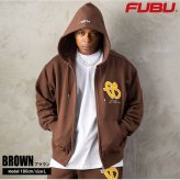 FUBU フブ パーカー メンズ レディース fam-62705 OGロゴ ジップ フーディー フルジップ ジップアップ スウェット サガラ刺繍 ワッペン ビッグシルエット ストリート ヒップホップ ダンス カジュアル トップス M L XL XXL 2026FW Karlas