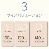 オールシーズン 快適睡眠 パッド 洗える 帝人 マイティトップ2 防ダニ 抗菌防臭 洗濯機OK 四隅ゴムバンド付き ズレにくい セミダブル 120×200cm