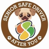 カーサイン 高齢者マーク SENIOR SAFE DRIVER チワパグ ステッカー シール 直径13cm 肉球 日本製 車