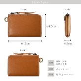 本革 コインケース 小銭入れ メンズ レディース ミニ財布 L字ファスナー 牛革 カードケース コンパクト財布 YKKファスナー 3ポケット Dカン付き 薄型 小さい財布 軽量 レザー シンプル 男女兼用 プレゼント ギフト